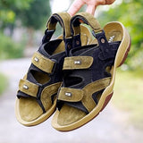 Green Leather Sandals