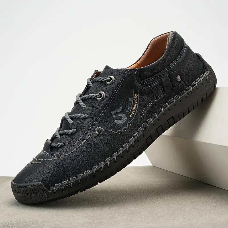 Men's Casual Leather Tan Shoes Lightweight