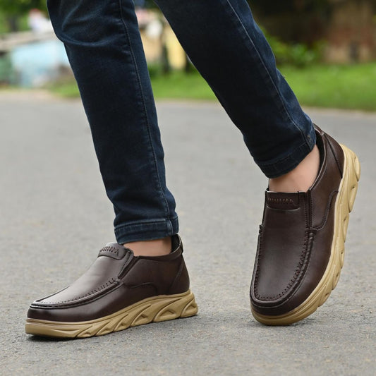 Men's Derby Slip On Brown Casual Shoes