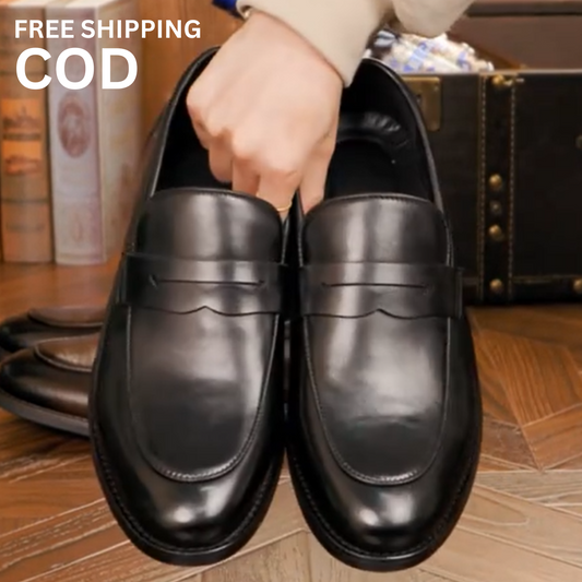 Black Leather Shoes for Men