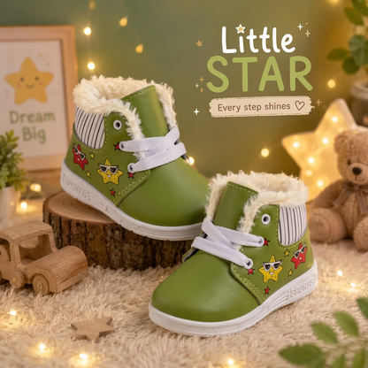 Little Star Kids Green Shoes -1-Orange Liberty