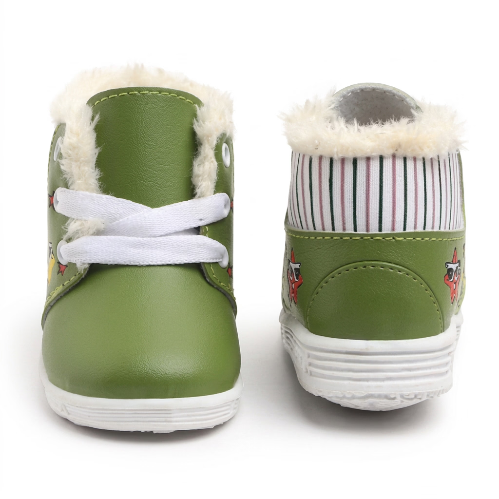 Little Star Kids Green Shoes -2-Orange Liberty