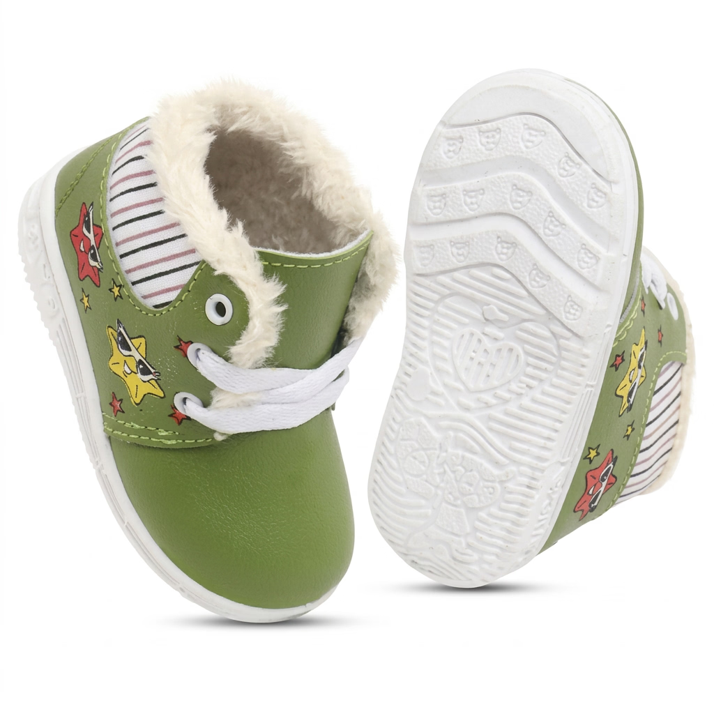 Little Star Kids Green Shoes -3-Orange Liberty