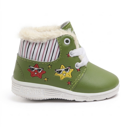 Little Star Kids Green Shoes -4-Orange Liberty