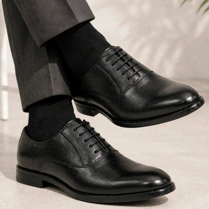 Men black leather office shoes | Orange Liberty