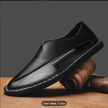 Aerowalk Black Peshawari Sandals | Faux Leather | Sizes 6-10