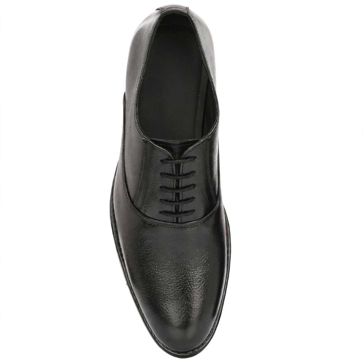 Men's Genuine Black Leather Oxford Shoe - All-Day Comfort for Office Hours