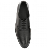Men's Genuine Black Leather Oxford Shoe - All-Day Comfort for Office Hours