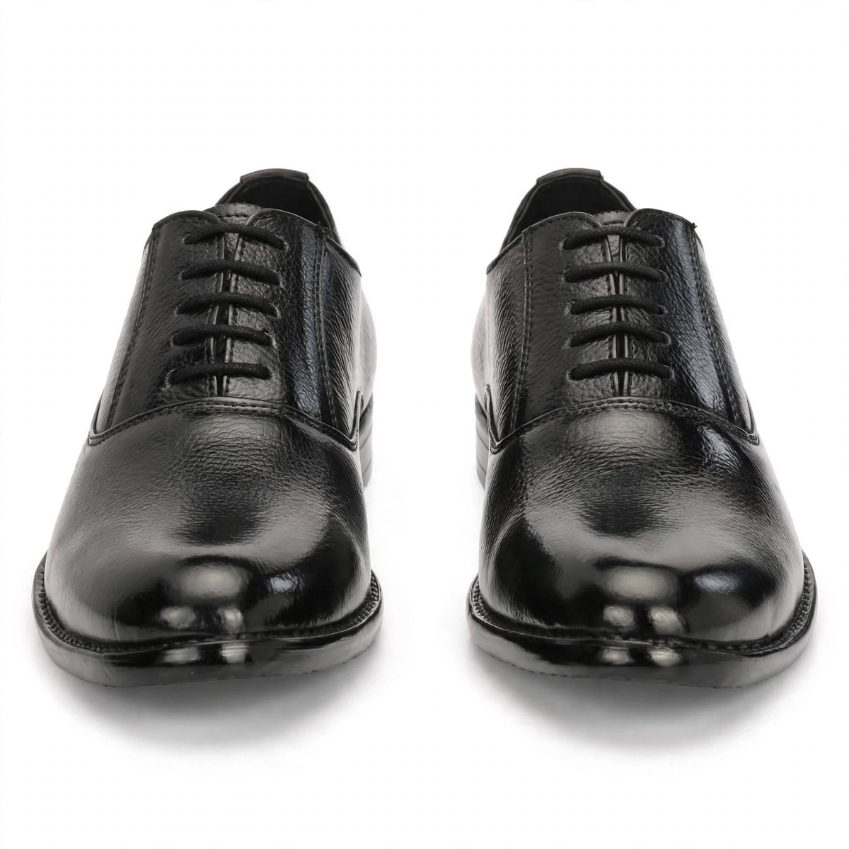 Black Leather Oxford Office Shoes for Men - Durable Sole and Premium Build
