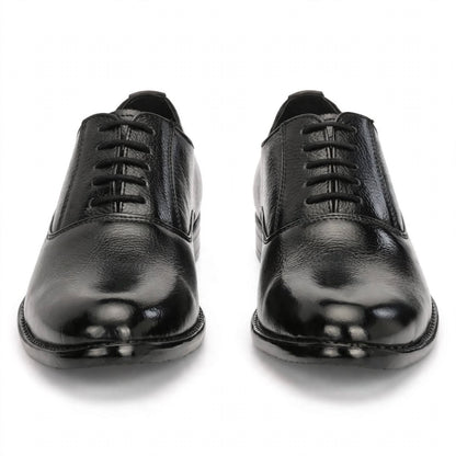 Black Leather Oxford Office Shoes for Men - Durable Sole and Premium Build