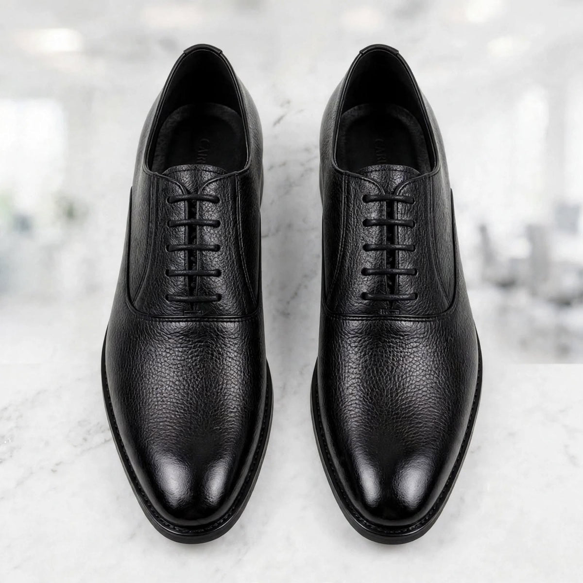 Black Leather Oxford Shoes for Men - Office and Wedding Wear