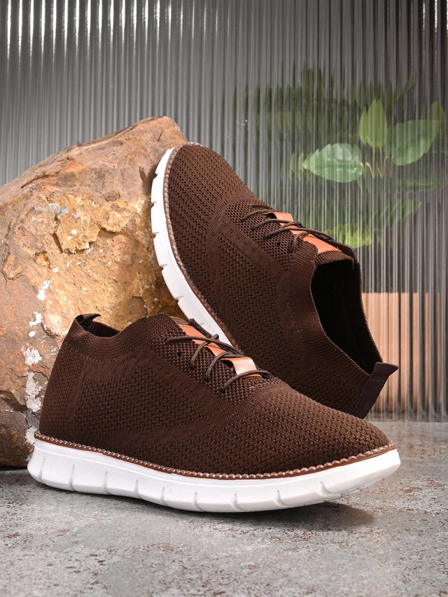 Men's Brown Oxford Casual Shoes – Classic Style, Rozana Comfort