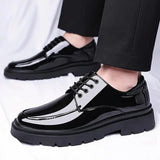 Men's Black Lightweight Derby Shoes – Feather-Light Comfort, Full Formal Look