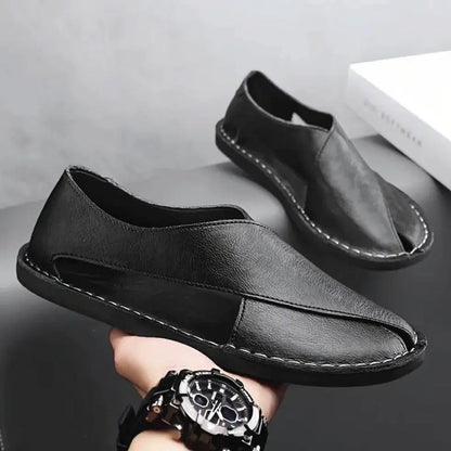 Aerowalk Black Peshawari Sandals | Faux Leather | Sizes 6-10