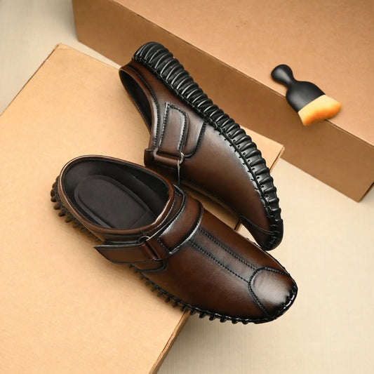Men's Brown Bantu Slip-On Leather Shoes