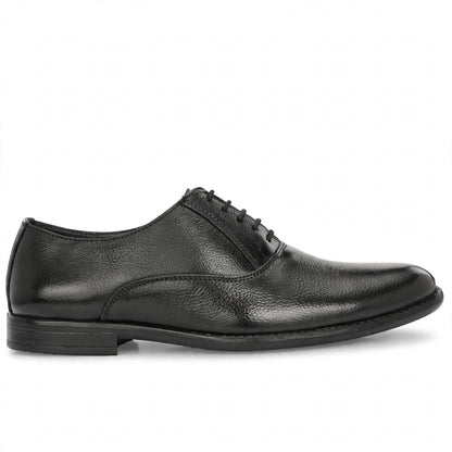 Premium Black Oxford Leather Shoes - Perfect for Office, Meetings & Weddings