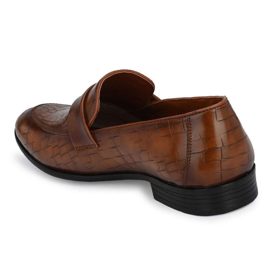 CROCODILE LEATHER SLIP ON SHOES FOR MEN