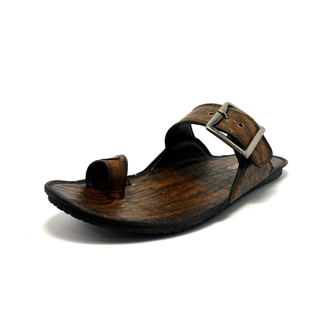 Leather Slip-On Slippers For Men