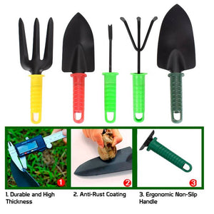 Gardening Tool Set Weeder, Trowel Big, Trowel Small, Cultivator, Fork, Gardening Cutter And Gloves