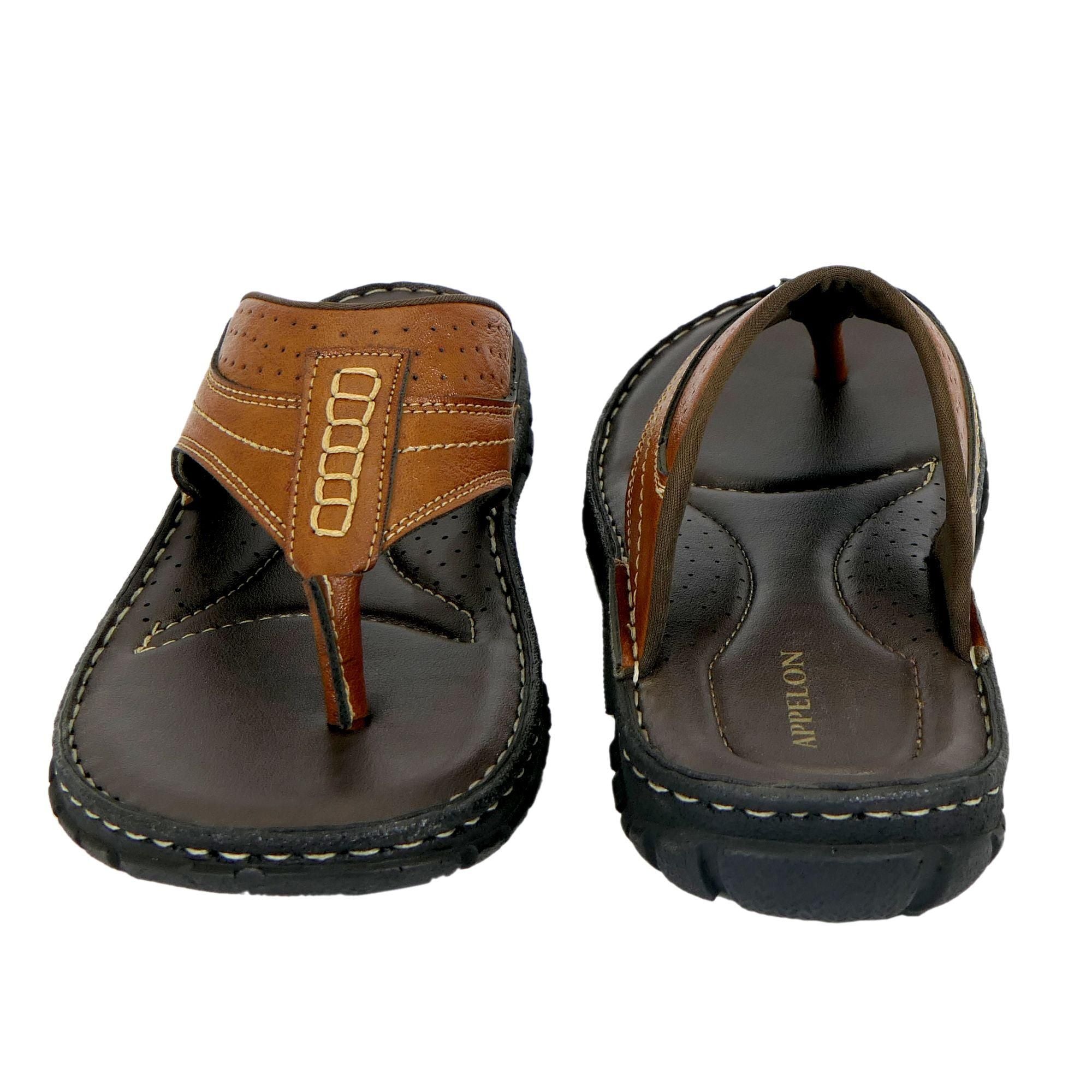 AM PM Genuine Leather Men's Daily Wear Slippers