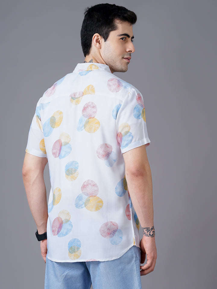 Blended Printed Half Sleeve Mens Shirt