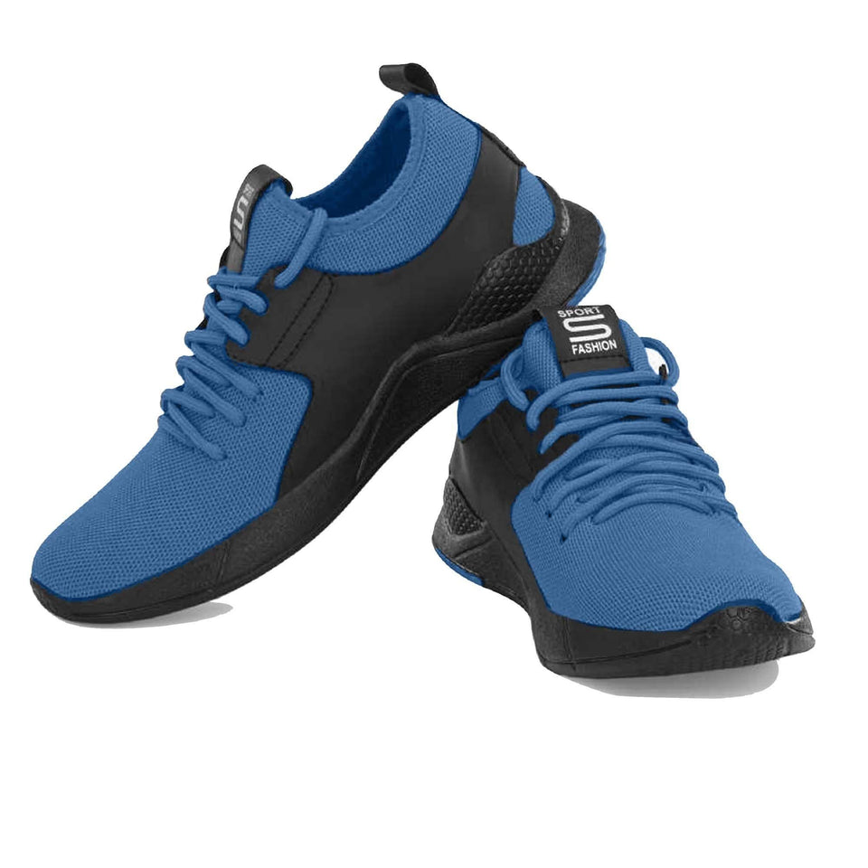 Exclusive Collection of Blue & Black-9408 Stylish Sport Sneakers