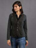 UrGear Women's Cotton Blend Solid Single Breasted Blazer Jacket