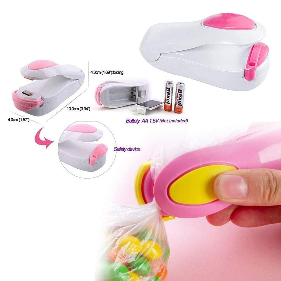 Portable Small Heat Sealer Mini Sealing Machine for Food Storage Vacuum Bag, Chip, Plastic, Snack Bags, Package Home Closer Storage Tool (Multicolour)