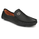 Brawo Black Casual Loafer Shoes for Men's, Boys