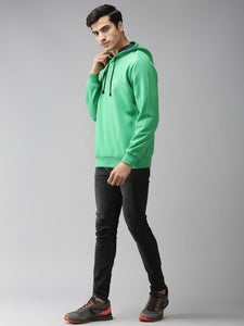 Poly Cotton Fleece Solid Full Sleeves Hoodie