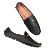 Brawo Black Casual Loafer Shoes for Men's, Boys
