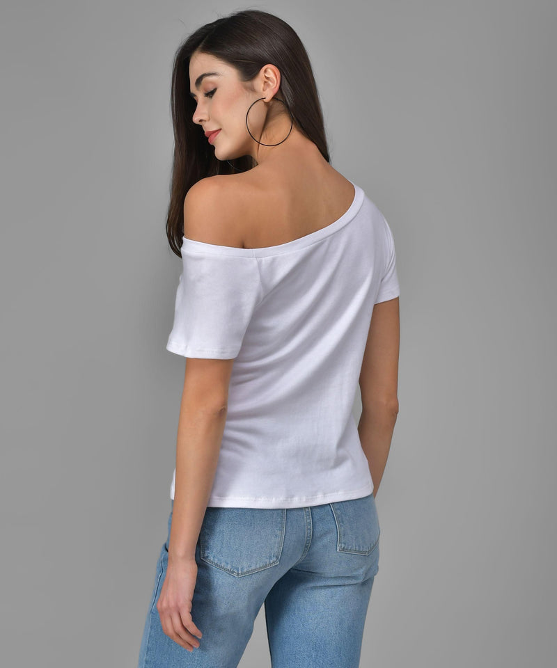 Women's Cotton Blend Printed T-Shirt