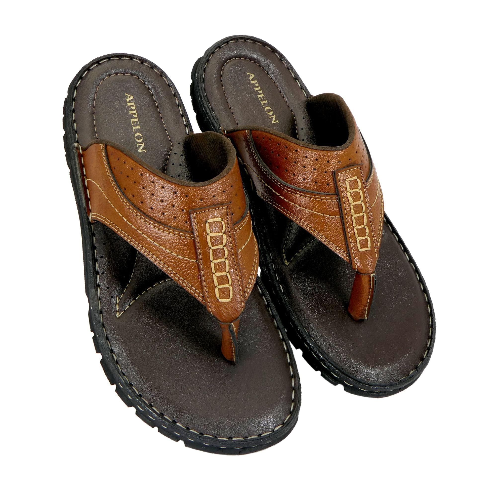 AM PM Genuine Leather Men's Daily Wear Slippers
