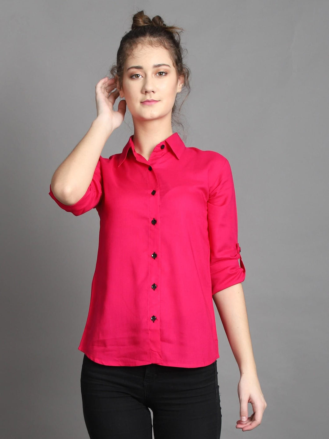 Darzi Women's Pure Cotton Solid Shirts