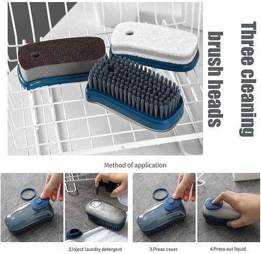 Brush-Super Comfy Washing Cleaning Laundry Clothes Shoes Pot Scrubbing Brush  Liquid Addition Removes Stain Dirt  Easy to Grip Brush