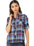 Style Quotient Women's Viscose Rayon Checks Shirts