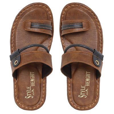 Brown Leather Chappal for Men
