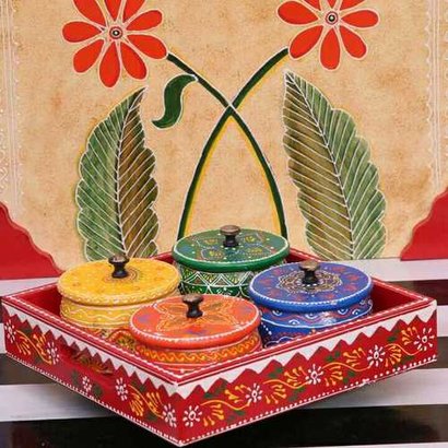 Wooden Dry Fruit Box-Handicraft Item