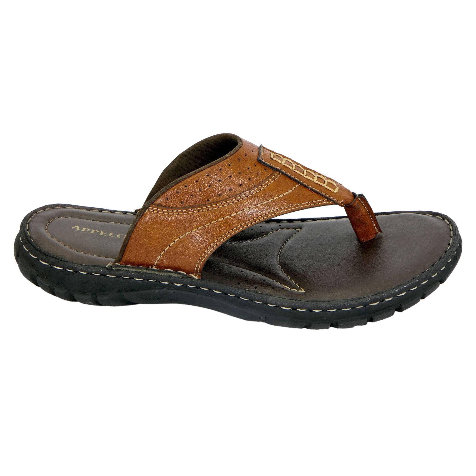 AM PM Genuine Leather Men's Daily Wear Slippers