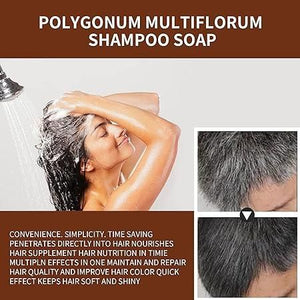 Natural Polygonum Multiflorum Hair Soap (Pack of 2)