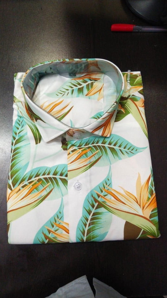 Rayon Printed Half Sleeves Slim Fit Casual Shirts