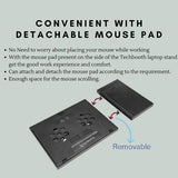 Latest & trending Adjustable Multi-Angle Laptop stand with Detachable mouse pad - inbuilt Mobile stand & Pen Slot - Ergonomically designed for Light weight & Portable -Black