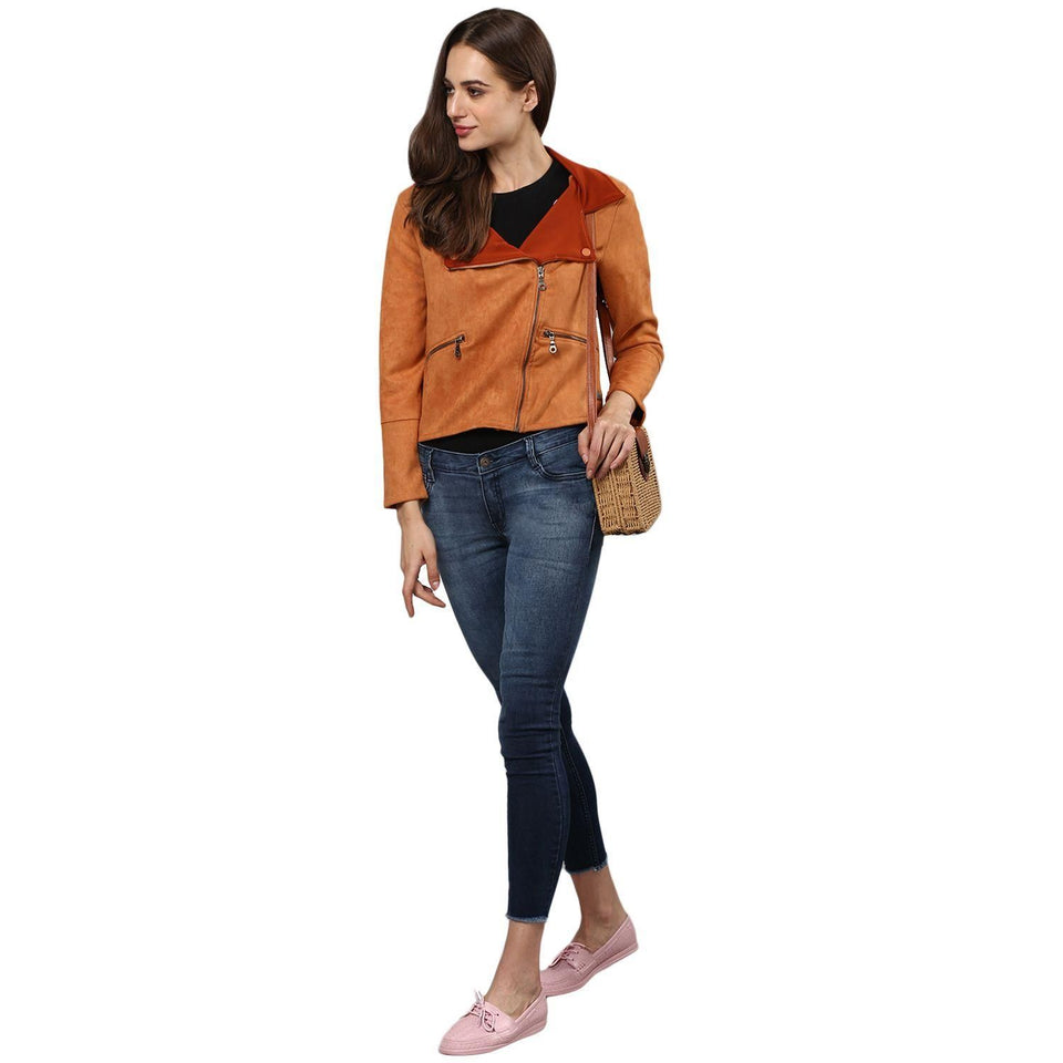 Campus Sutra Women Solid Stylish Casual Jacket