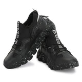 Airbell Black Mesh Lightweight Sports Running Shoes for Men's
