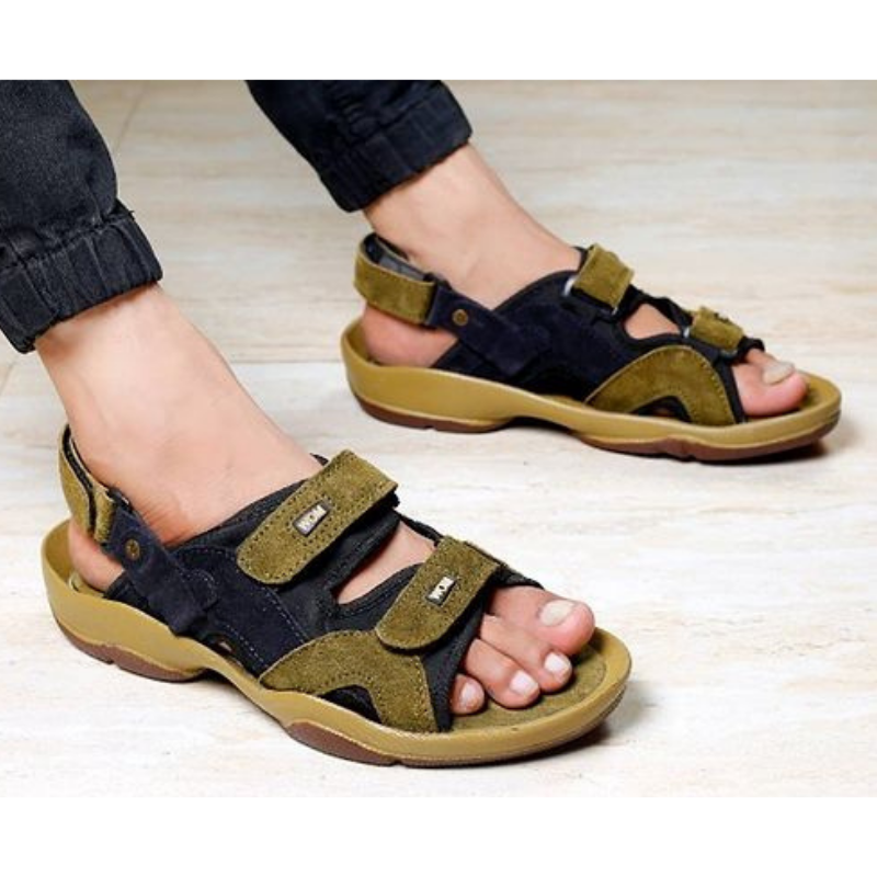 Green Leather Sandals