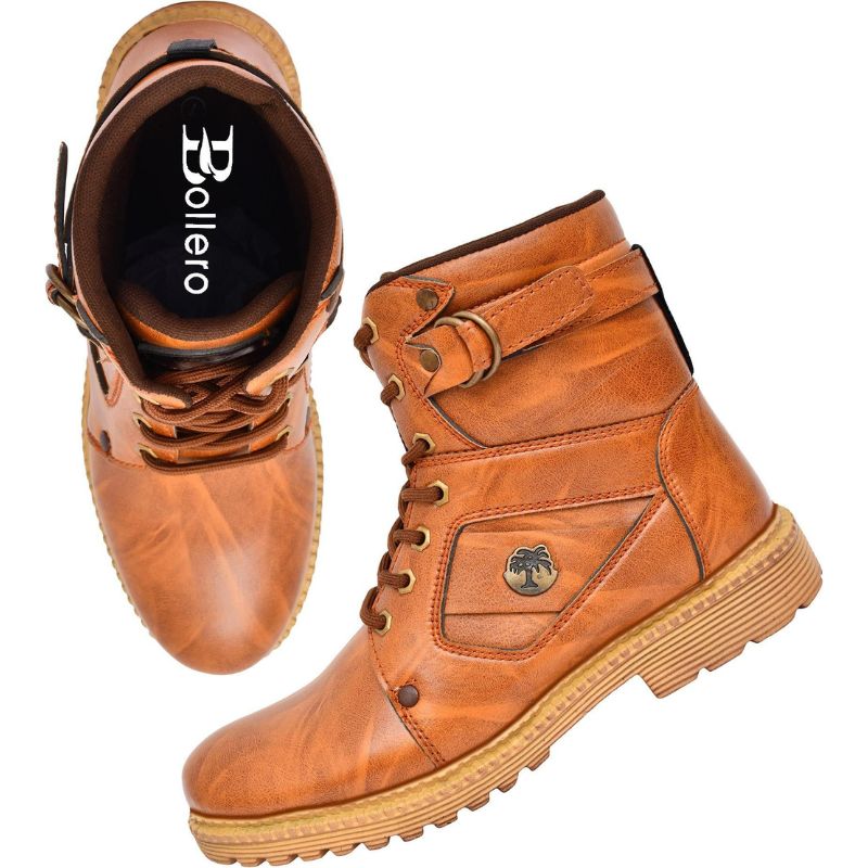 Men's Biker Leather Shoes
