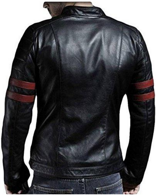 BLACK LEATHER JACKET FOR MEN